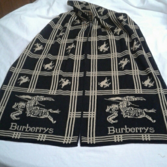 Burberry Accessories - Vintage Rare Burberry London Cashmere Knit Scarf